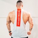 RED LINE WHITE TANK TOP
